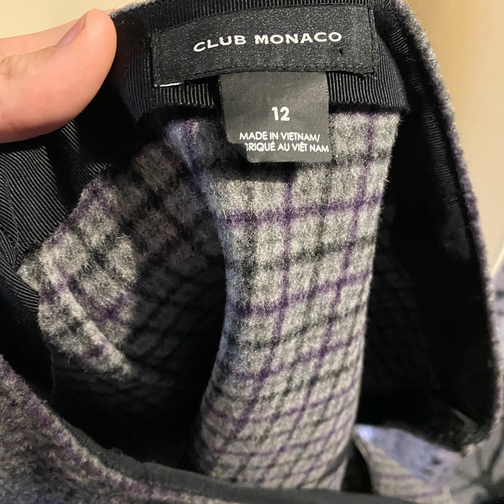 Gray skirt with purple accent